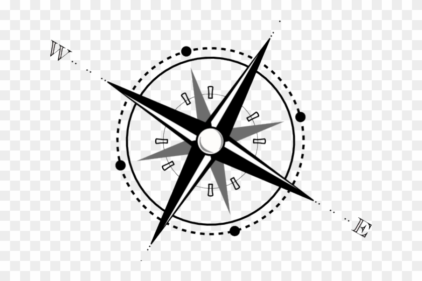 Compass Clipart Clear Background - North Point Symbol Architecture #838498