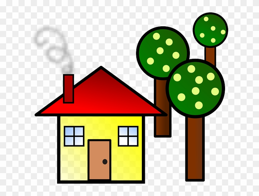 Trees Home, House, Living, Trees - House Clip Art #838702