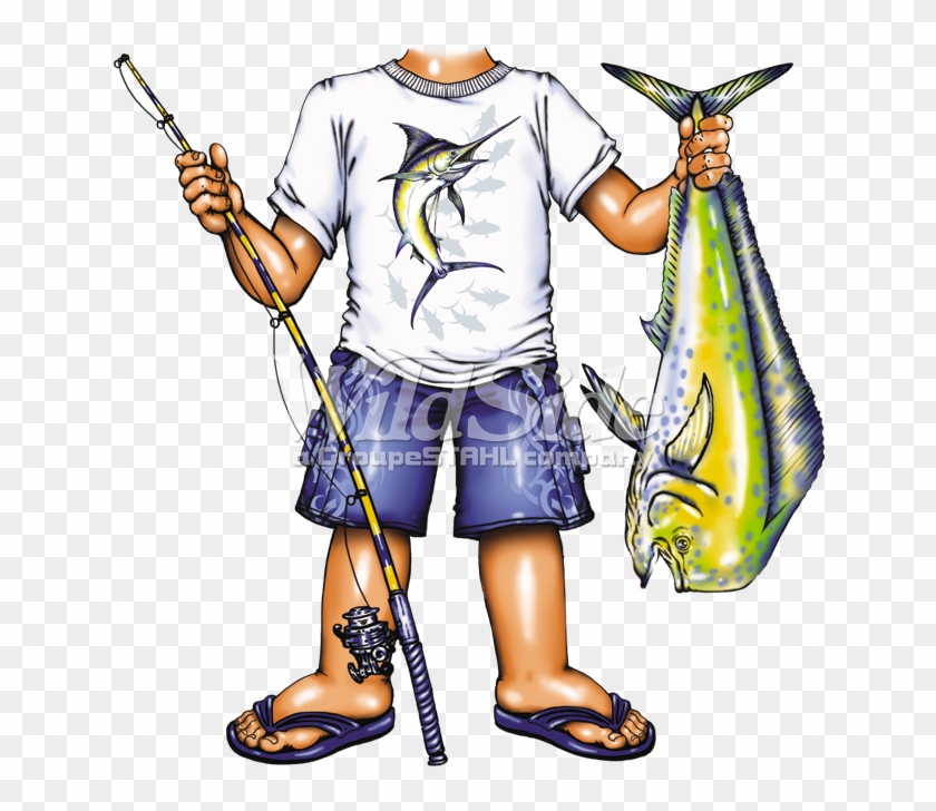 Fisher Boy With Fish - T-shirt #839042