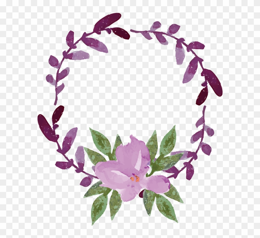 Invitación De La Boda De La Acuarela De Flores Pintura - Simple Watercolour Flowers Wreath #839236