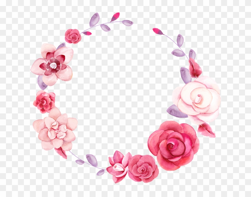 Watercolor Floral Wreath - Icon Wreath Flowers Png #839268