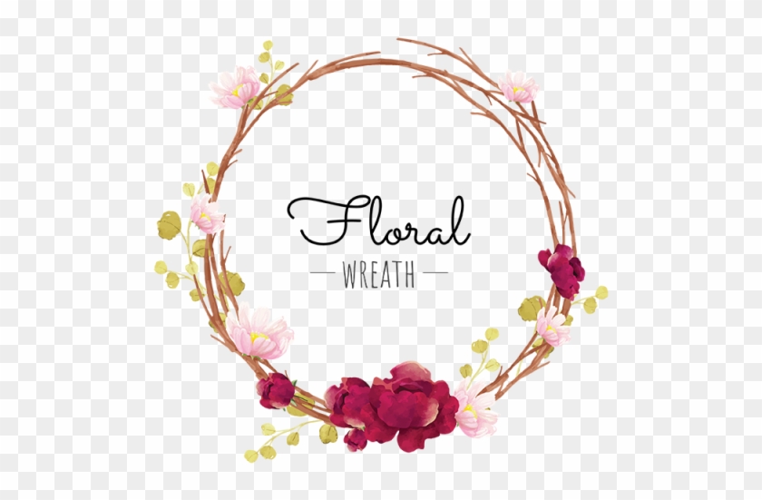 Corona De Flores Gratis Png Y Vector - Pink Flower Wreath Vector #839326