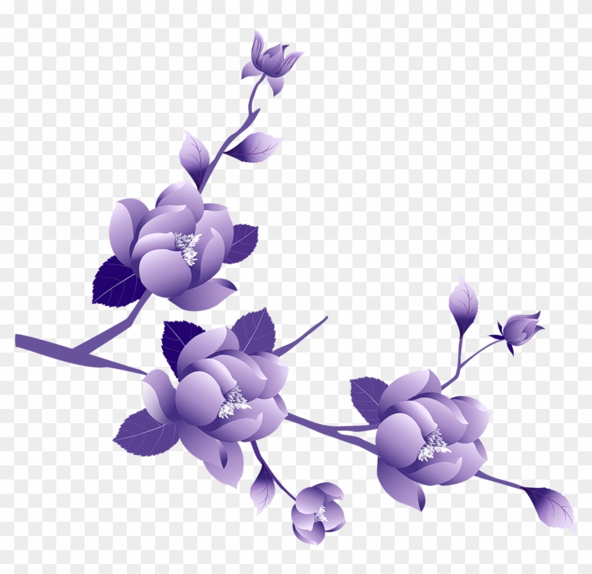 Free Violet Flower Cliparts, Download Free Clip Art, - Purple Flowers Transparent Background #839342