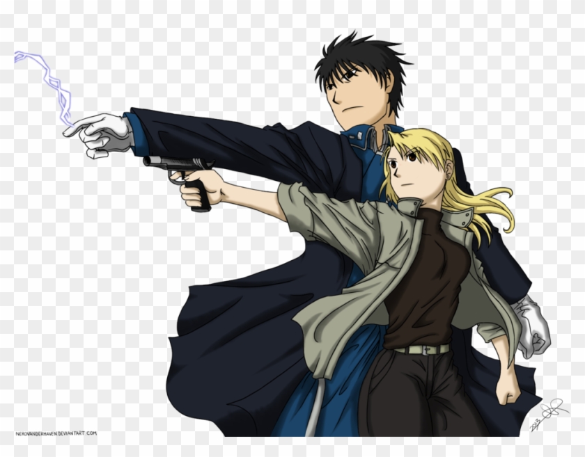 Roy Mustang And Riza Hawkeye By Nerovanderhaven - Roy Mustang And Riza Hawkeye #839540