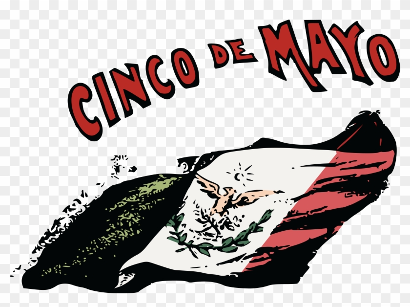 Free Clipart Of A Retro Mexican Flag And Cinoc De Mayo - Vector Graphics #839575