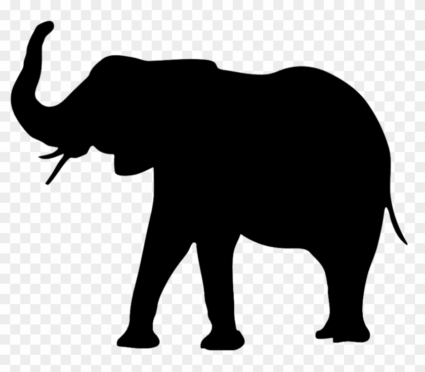 Elephant Clip Art - Silhouette Of An Elephant #839580