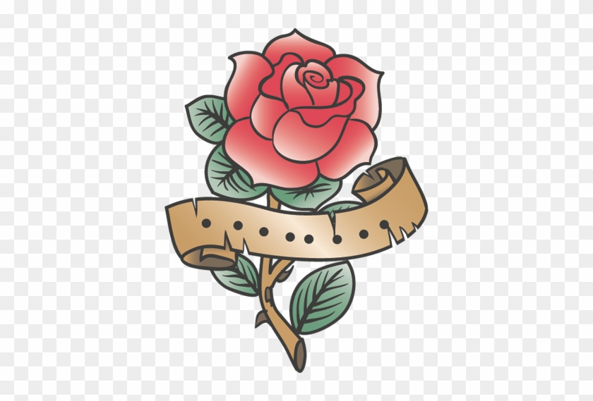 Rose Tattoo Wall Decal - Old School Rose Tattoo #839646