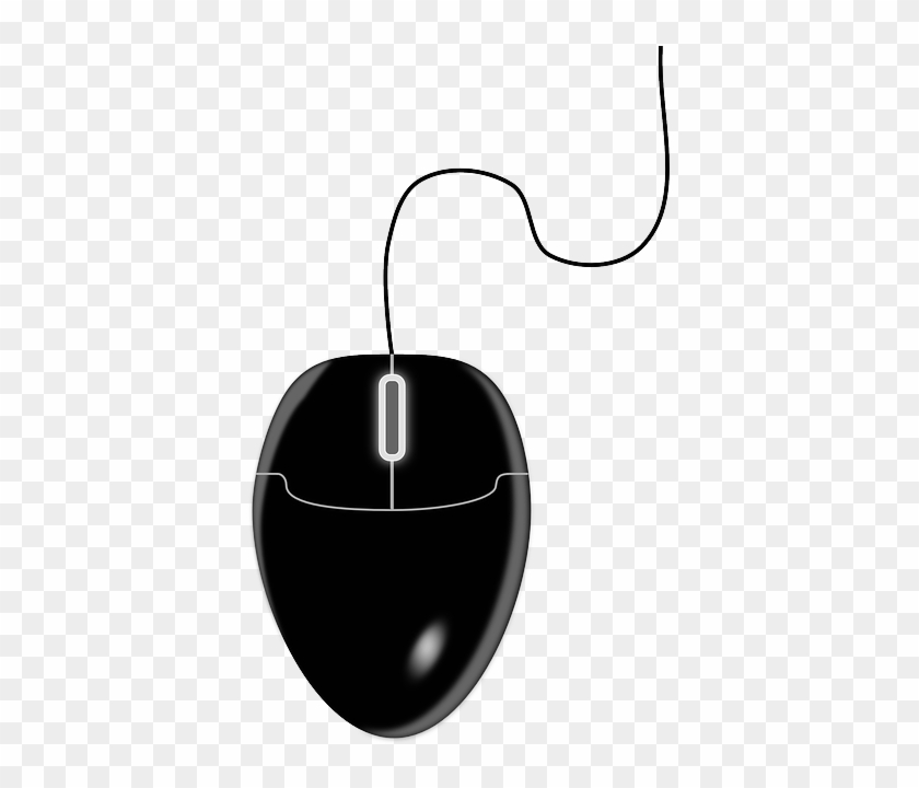 Glossy Mouse, Device, Control, Computer, Black, Glossy - Computer Mouse Clipart Png #839705