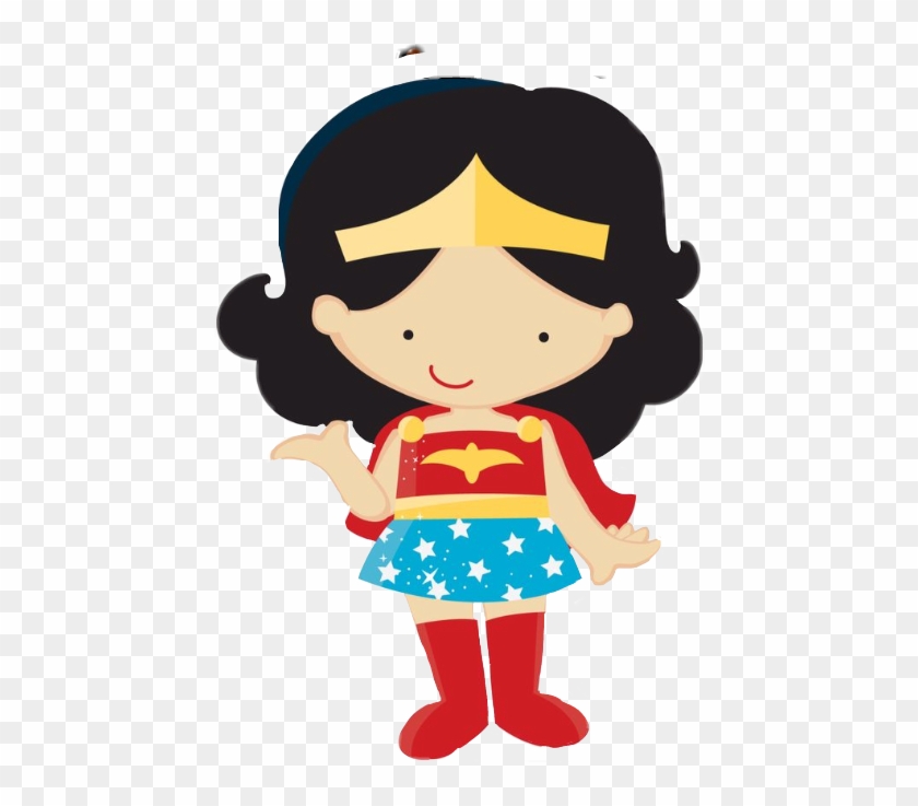 Cute Cartoon Baby Batman Download Cute Cartoon Baby - Mulher Maravilha Png  - Free Transparent PNG Clipart Images Download