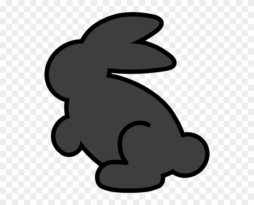 Dark Gray Bunny Clip Art At Clker - Evil Bunny Clipart #839769
