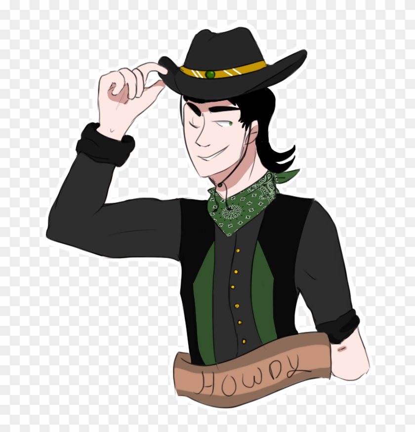 Cowboy Loki By Asgardian-mischief - Cartoon #839904