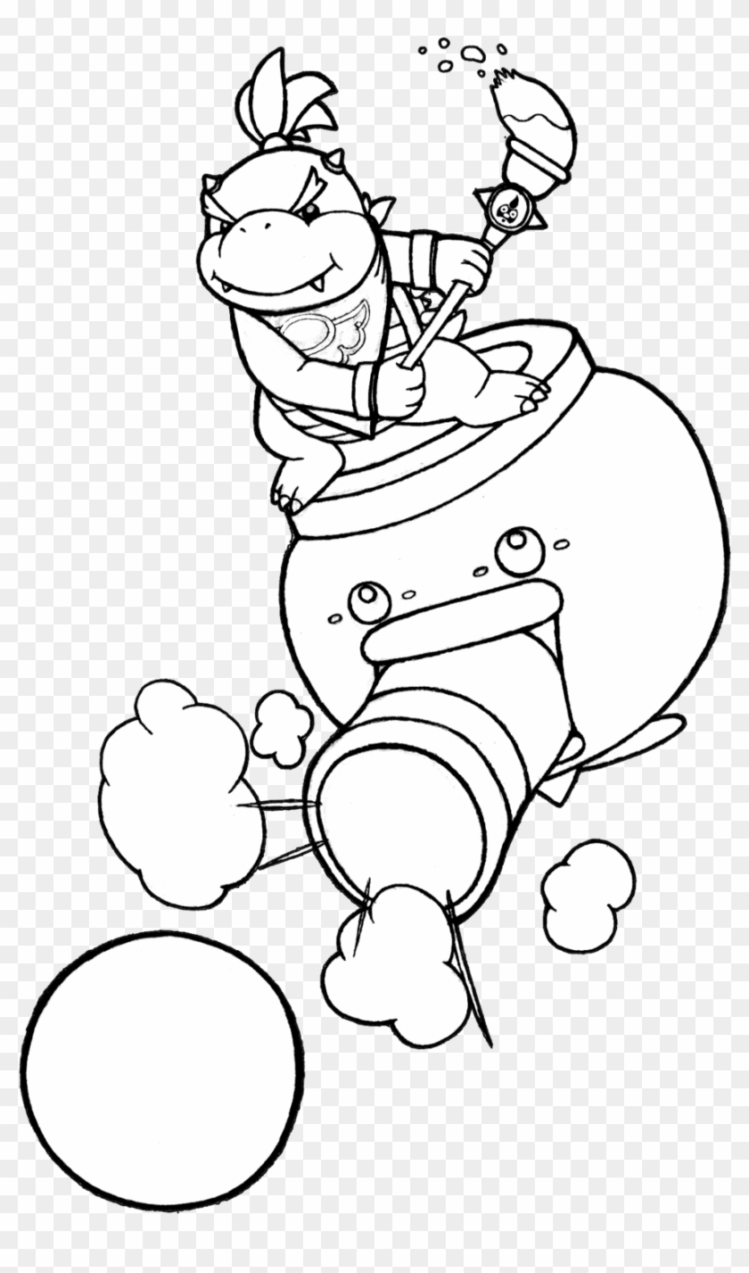 Clown In The Bowser Jr Coloring Pages - Coloring Pages Bowser Jr With His Clown Car #840026