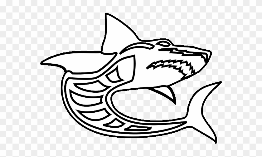 Vector Of A Cartoon Hungry Shark - Sea Dinosaur Coloring Pages #840042