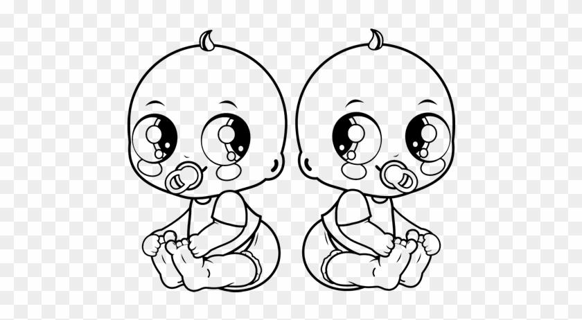 7 Images Of Twin Babies Coloring Pages Human - Baby Girl Coloring Pages #840066