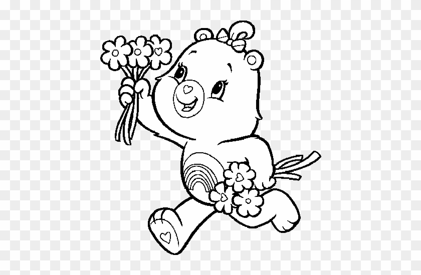 black and white care bear