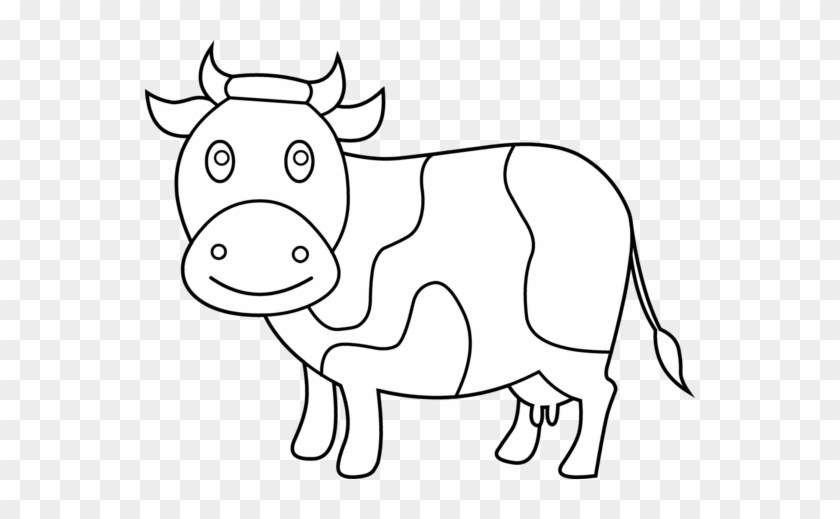 Cow Clipart - Cow Png Black And White #840088
