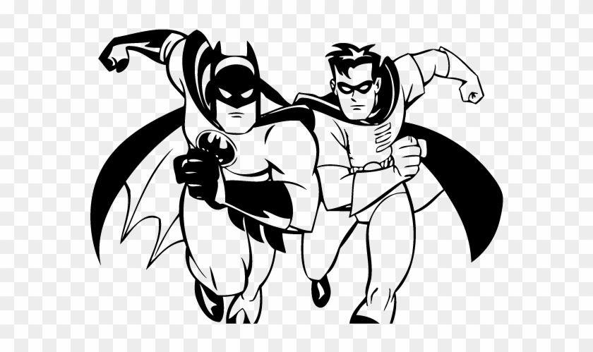 Printable Coloring Pages Batman Robin - Batman And Robin Coloring Page -  Free Transparent PNG Clipart Images Download