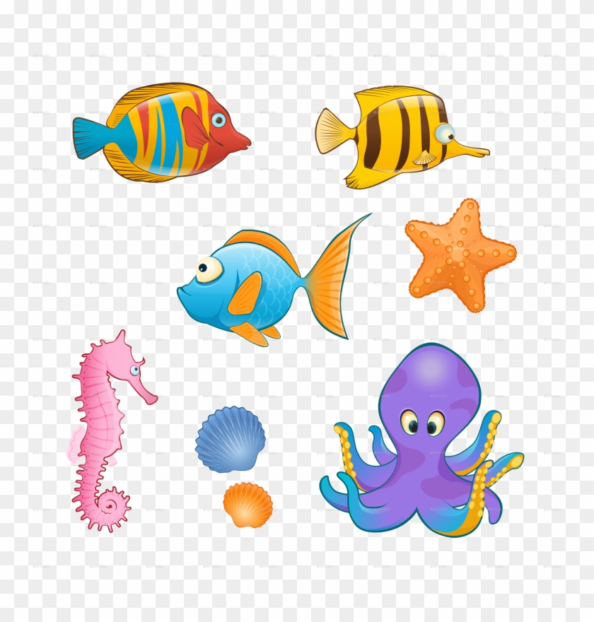 Sea Animals - Sea Creatures Transparent Background #840131