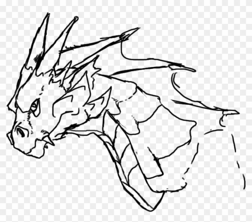 Dragon Face- Lineart By Loftwing On Clipart Library - Dragon Face Line #840145