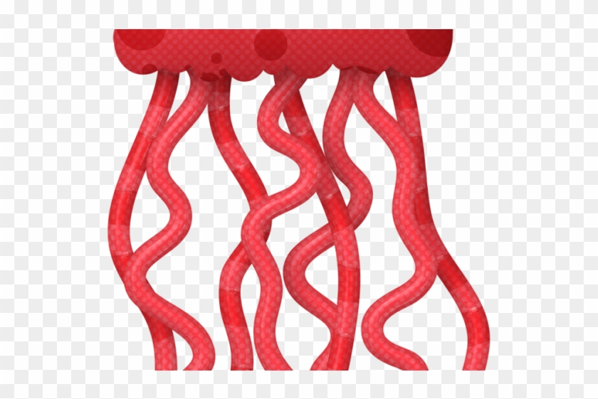 Marine Life Clipart Red Jellyfish - Red Jellyfish Clipart #840150