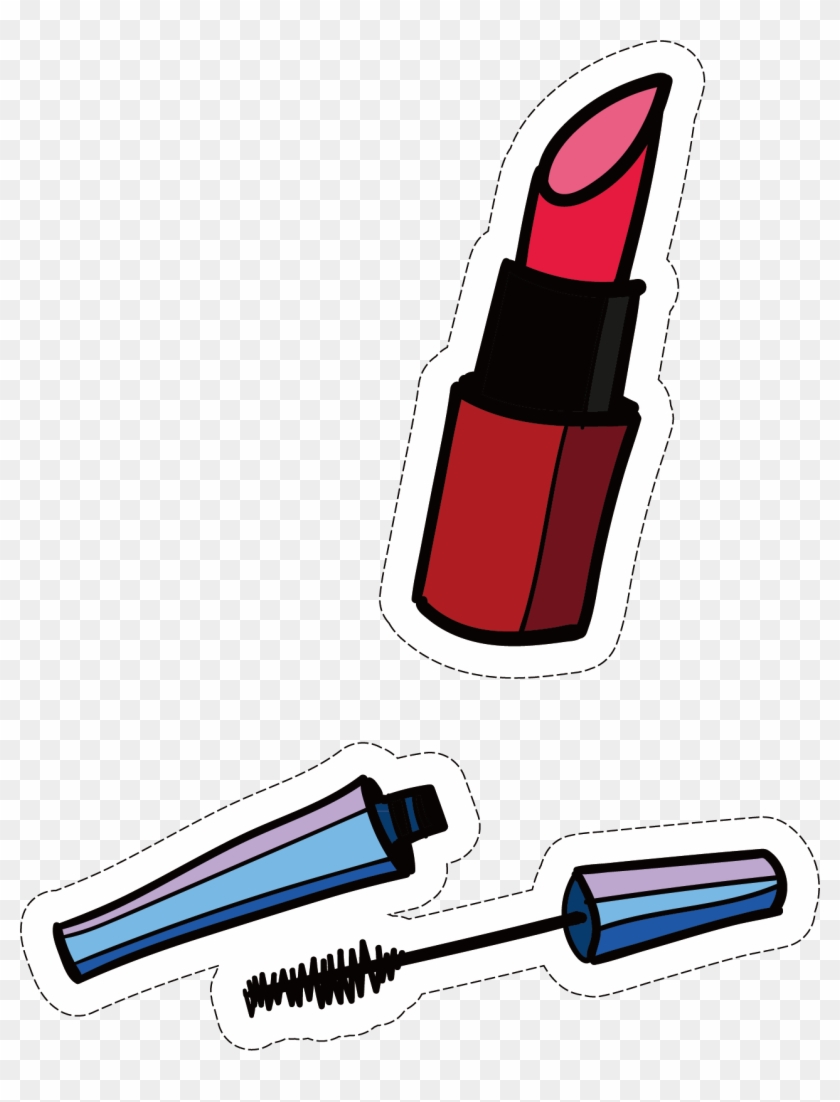 Lipstick Mascara Cartoon - Lipstick Vector Png #840195