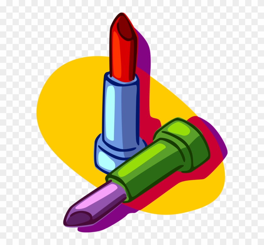 Vector Illustration Of Lipstick Cosmetic Beauty Product - Clip Art #840213