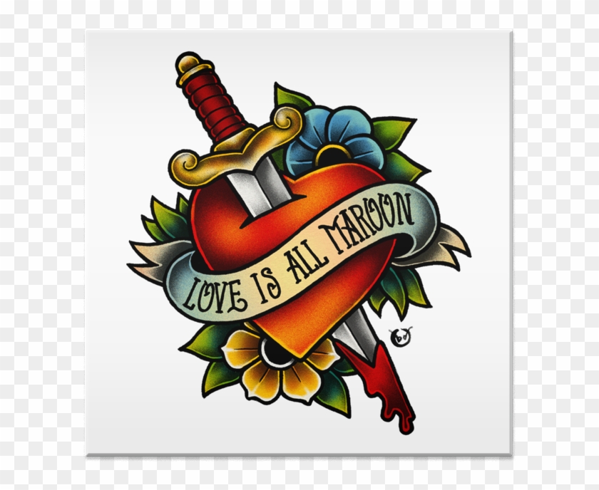 Azulejo Love Is All Maroon De Bruno Dinizna - Bolsa Love Waits For No One #840300