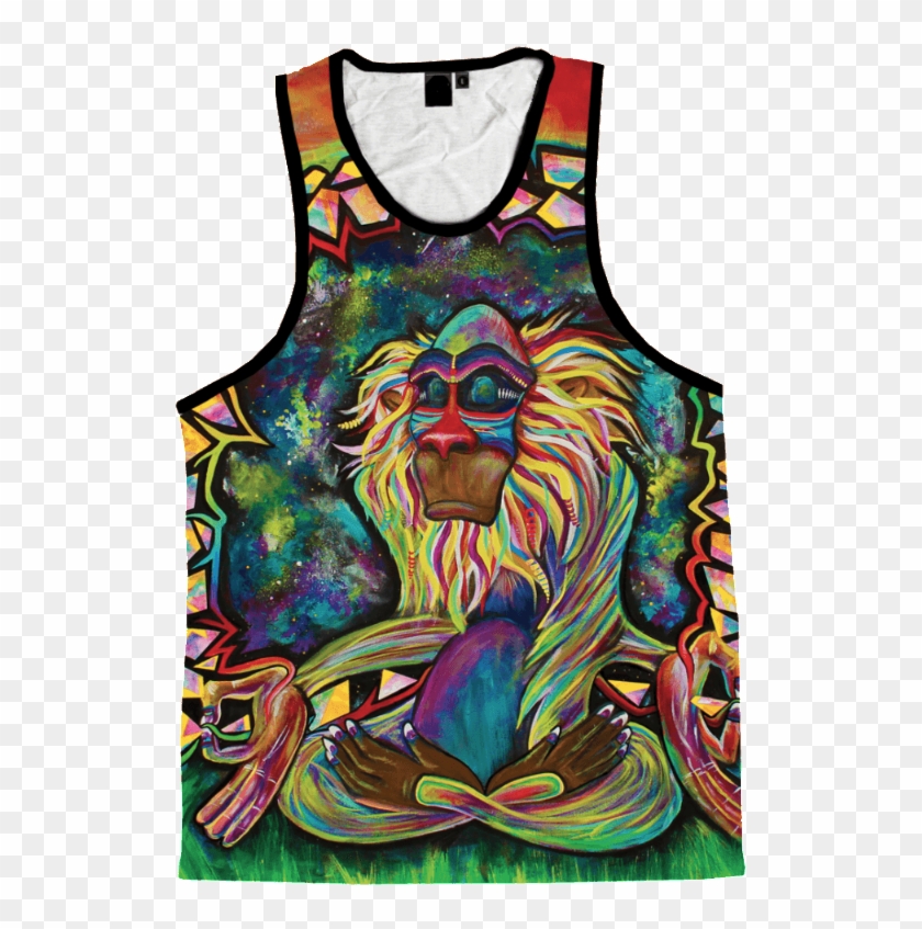 Meditating Rafiki Unisex Tank Top - Meditating Rafiki Draw String Shoulder Bag #840309