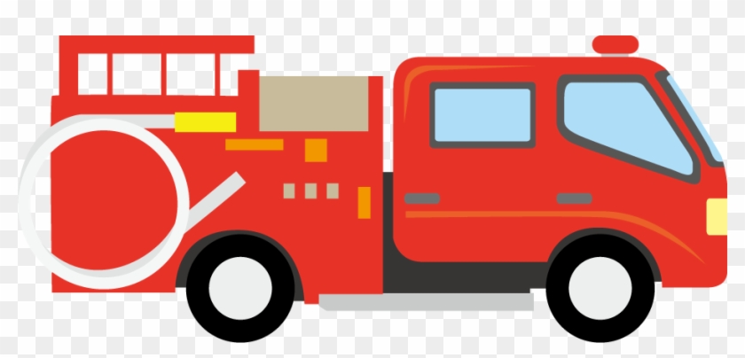 Clipart Of Fire, Semi And Trucks - Fire Apparatus #840374