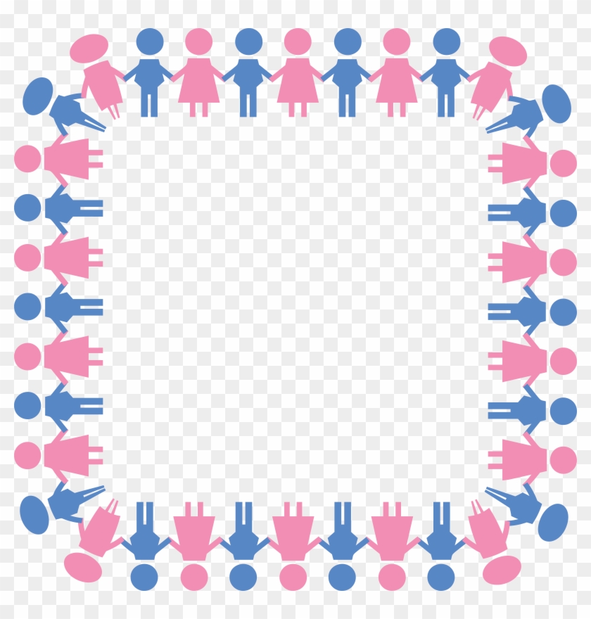 Male And Female Symbols Holding Hands Square Large - Male And Female Symbols Holding Hands Square Large #840512