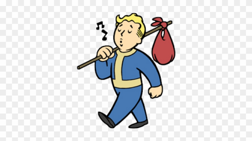 Vault Boy Walking - Fallout Vault Boy Png #840547