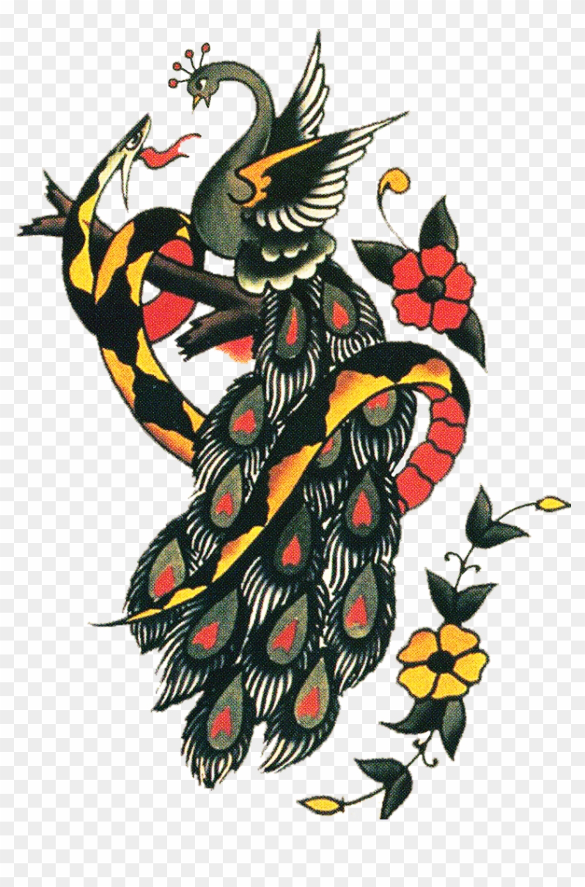 Don't Love The Snake But I Do Like The Alternative - Sailor Jerry Flower Tattoo #840712