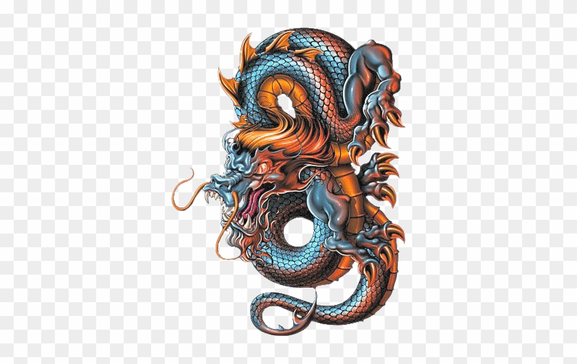 Big Dragons - Colored Dragon Tattoo Designs #840779