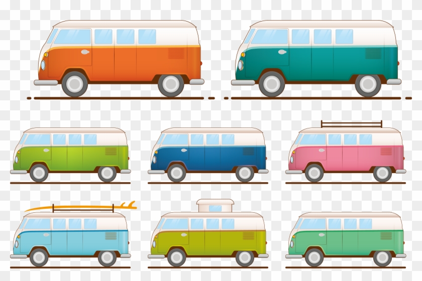 Minivan Volkswagen Type 2 Car - Vw Camper Van Graphic #840797