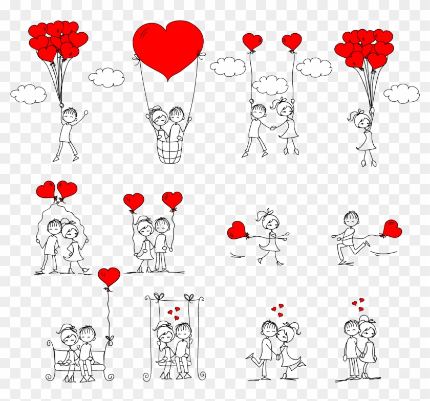 Drawing Romance Love Stick Figure - Love Stick Figures #840919