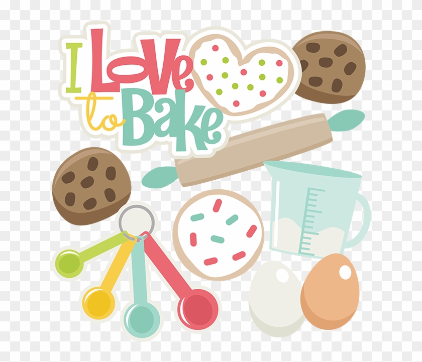 I Love To Bake - Cute Rolling Pin Clipart #840966