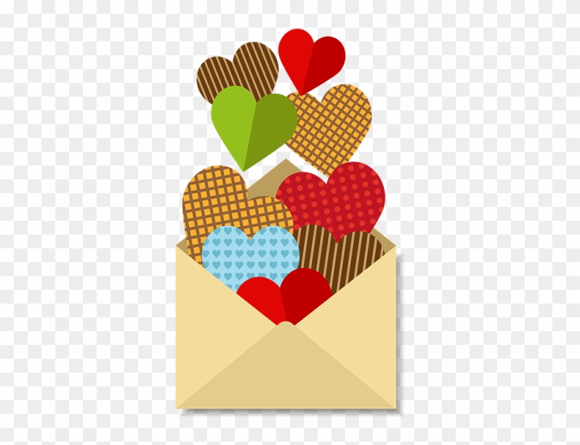 Letter With A Lot Of Hearts, Love, Lovers, Husband - Love Vector Vectores De Amor Filial #840983