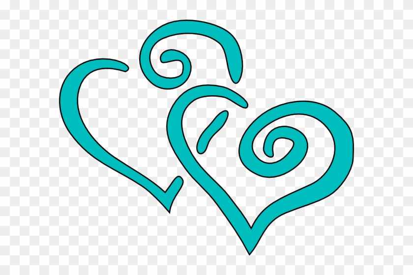 Blue Hearts Clip Art - Teal Hearts Clip Art #841027