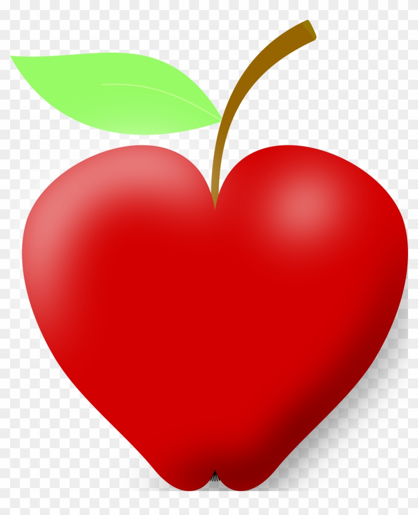 Heart Clipart Apple Pencil And In Color - Health Fitness And Beauty #841031