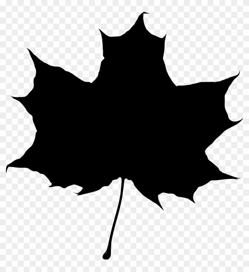 1296471269 Fall Leaves Clip Art Black And White Question - Maple Leaf Silhouette Png #841111