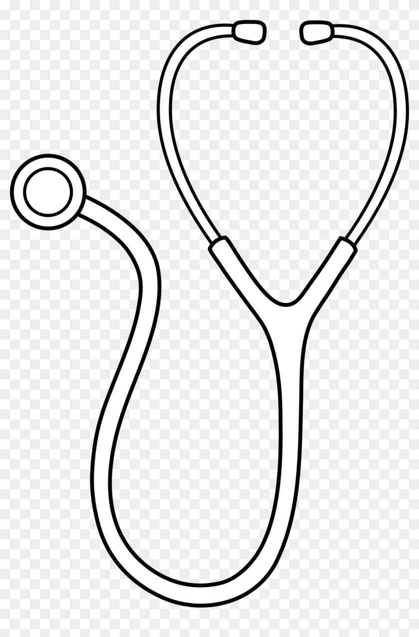 Doctor Clip Art Black And White - Easy To Draw Stethoscope #841141