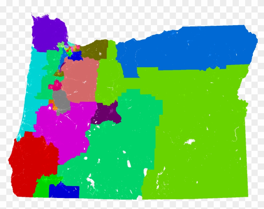 Larger Oregon State Senate Map - Blank Map Of Oregon #841310