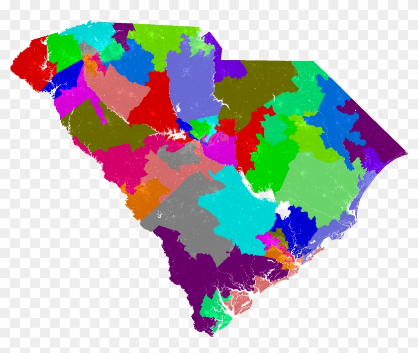 Larger South Carolina Senate Map - South Carolina #841358