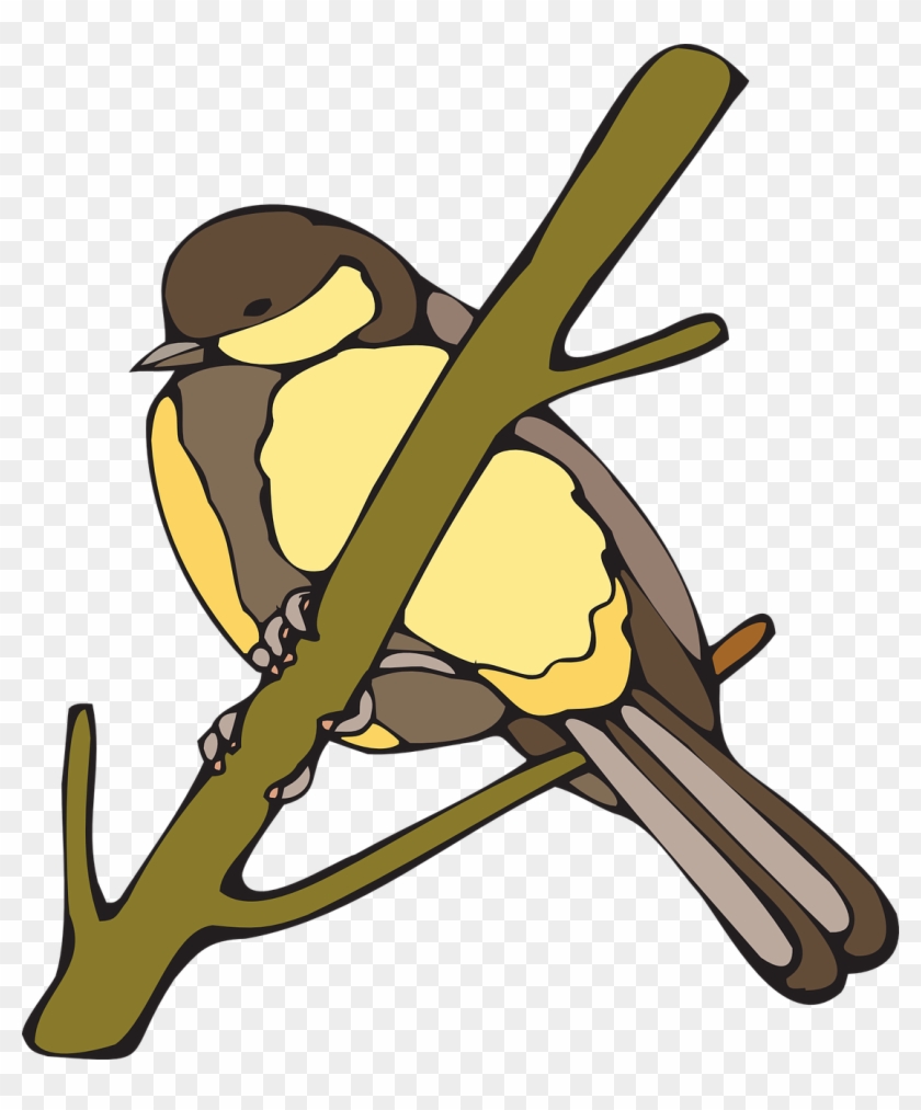 Perched Yellow Nut Hatch Clip Art At Clker - Clip Art #841606
