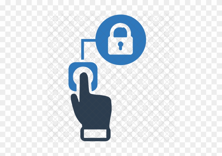 Fingerprint Lock Icon - Finger Scan Icon Transparent #841724