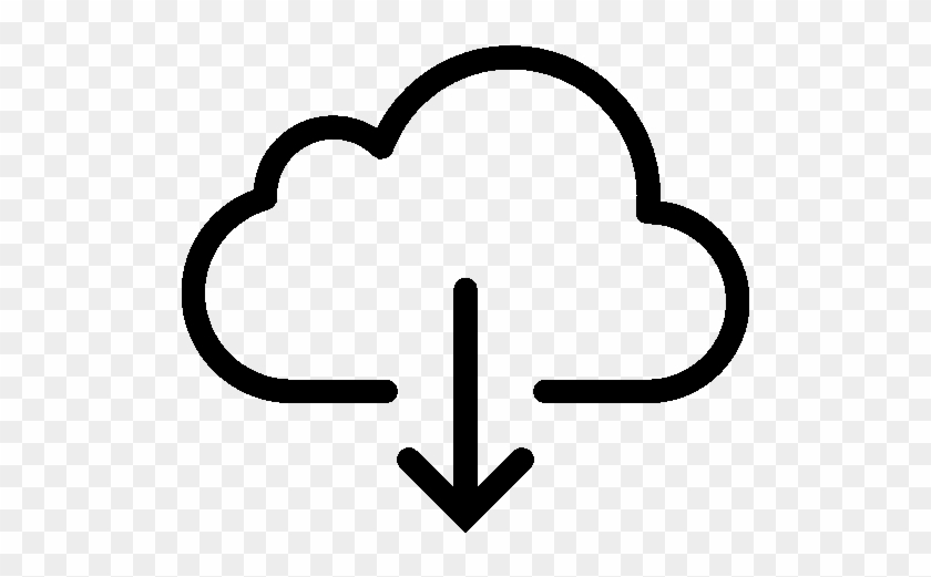 Very Basic Download From Cloud Icon - Cloud Download Icon Png #841743