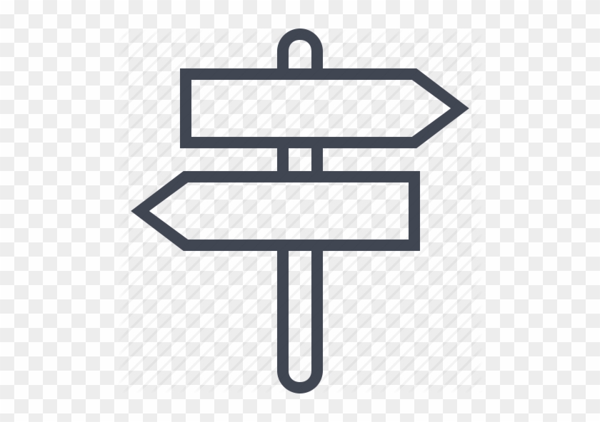 Road, Sign, Two, Way Icon - Vector Graphics #841916