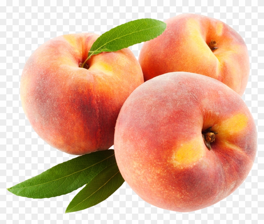 Peach Fruits With Leafs Png Image - Png Images Of Fruits #841926