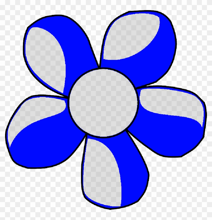 Head, Blue, Outline, Plants, Flower, Daffodil, Flowers - Flower Clip Art #842222