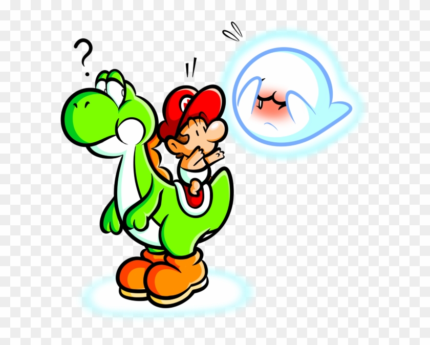 Yoshi And Baby Mario With Boo By Jamesmantheregenold - Yoshi Y Baby Mario Png #842286